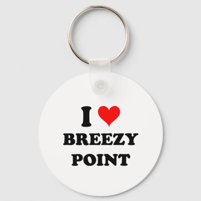I Love Breezy Point Keychain (Front)