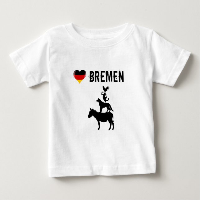I love Bremen with the Four Musicians Baby T-Shirt (Front)