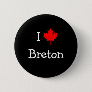 I Love Breton Button