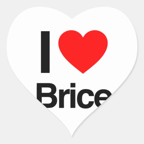 i love brice heart sticker