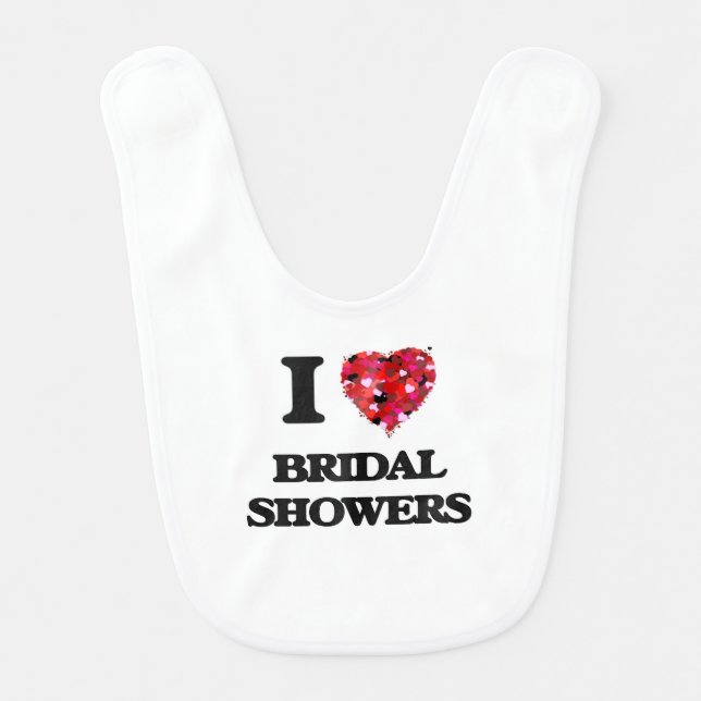 I Love Bridal Showers Bib (Front)