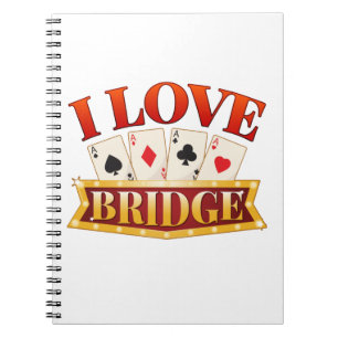 I Love Bridge Card Game Player Notebook