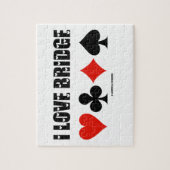 I Love Bridge Card Suits Bridge Attitude Jigsaw Puzzle (Vertical)