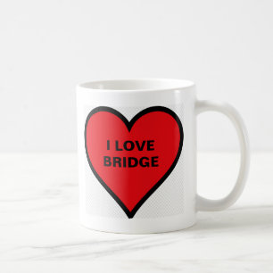 I LOVE BRIDGE COFFEE MUG