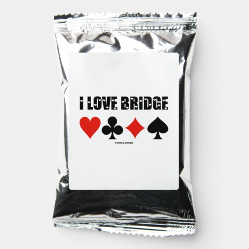 I Love Bridge Four Card Suits Bridge Game Attitude Coffee Drink Mix