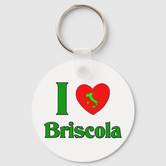 I Love Briscola Keychain (Front)
