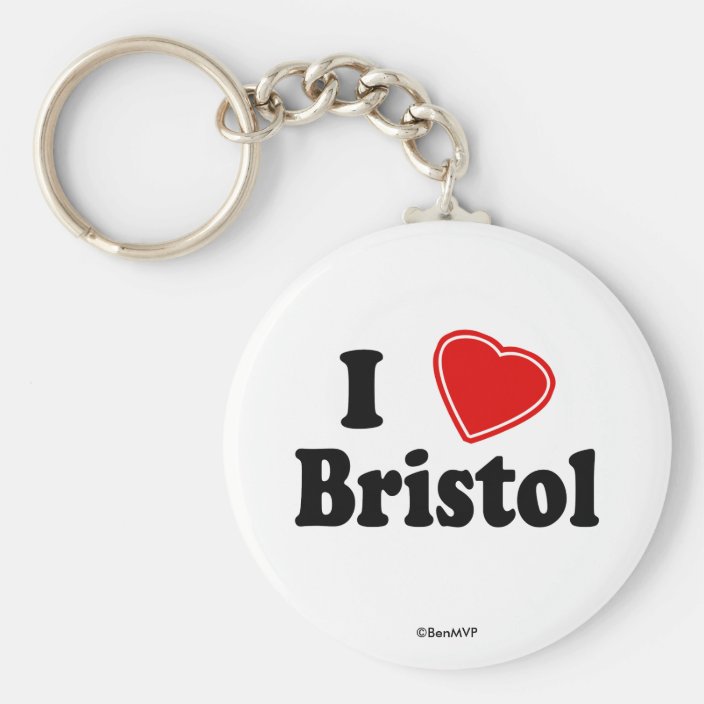 I Love Bristol Keychain