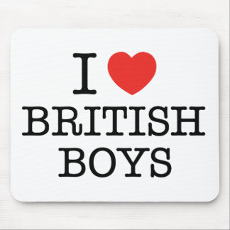 I Love British Boys Mouse Pad
