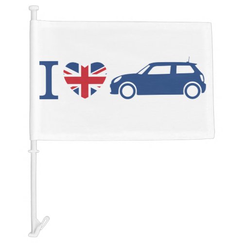 I love British Mini Coopers Car Flag _ Blue _ F56