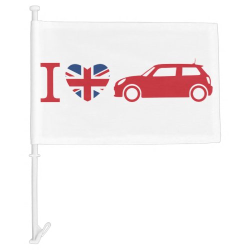 I love British Mini Coopers Car Flag _ Red _ F56