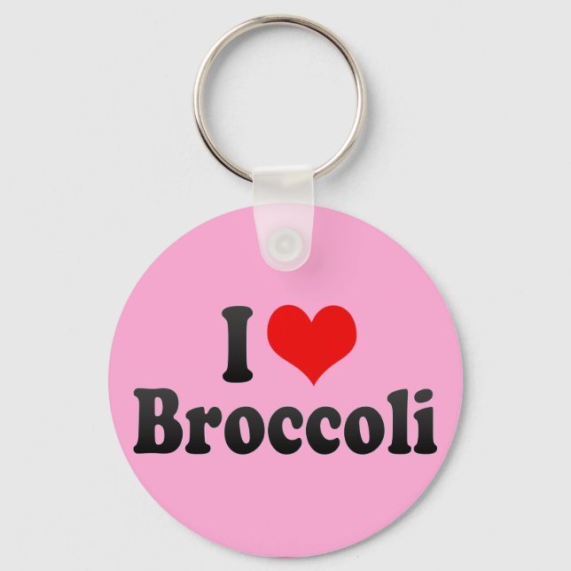 I Love Broccoli Keychain (Front)
