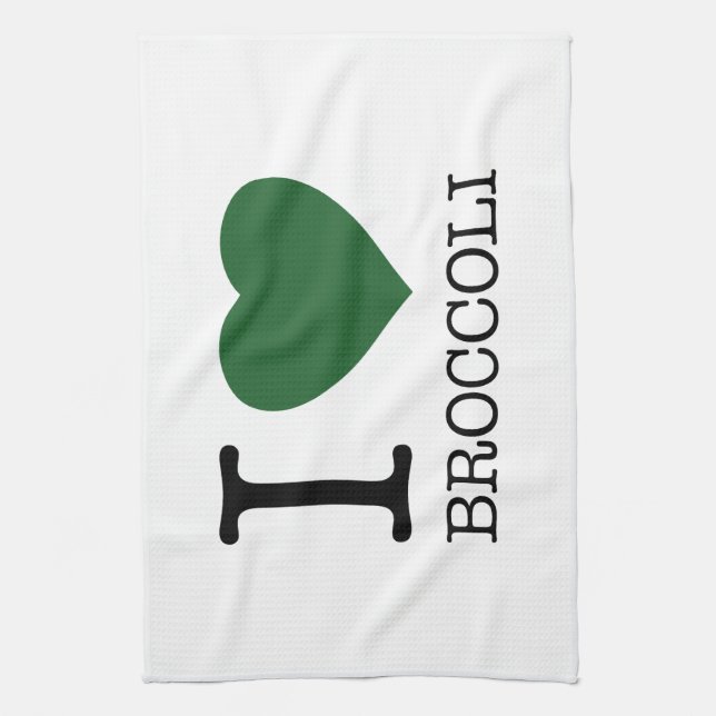 I LOVE BROCCOLI KITCHEN TOWEL (Vertical)