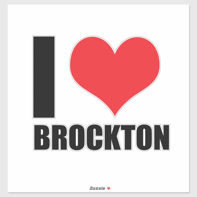 I love Brockton  Sticker (Sheet)