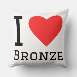 I love bronze throw pillow