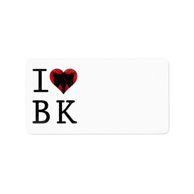 I Love Brooklyn, BK New York Label (Front)