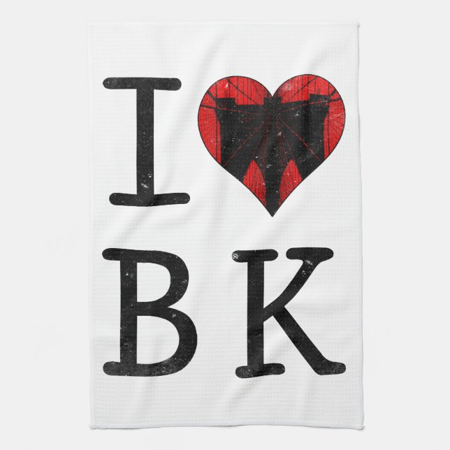I Love Brooklyn, BK New York Towel (Vertical)