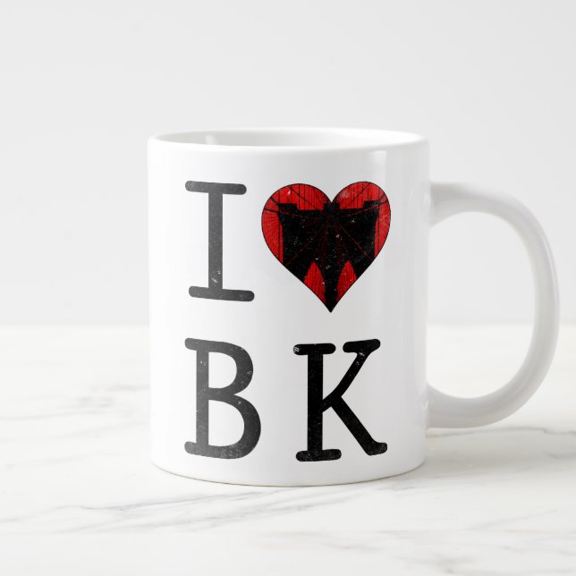 I Love Brooklyn BK NYC Giant Coffee Mug (Right)