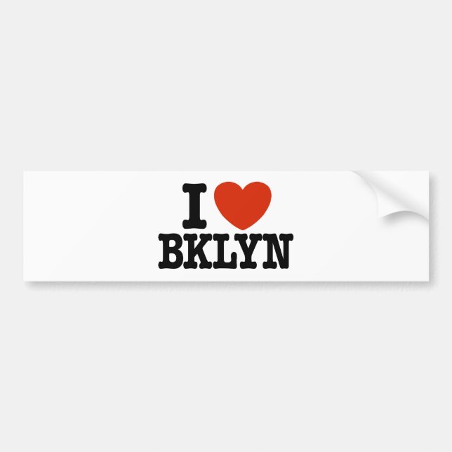I Love Brooklyn Bumper Sticker (Front)