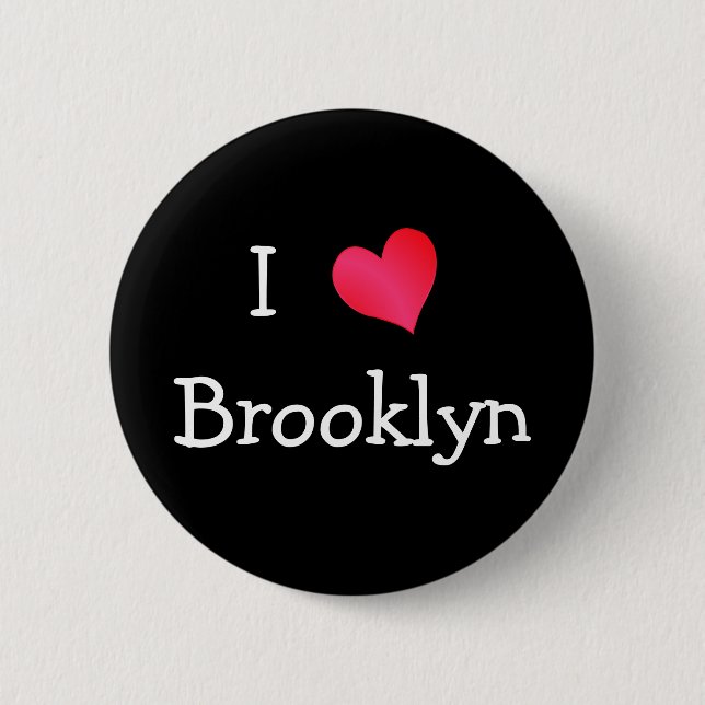 I Love Brooklyn Button (Front)