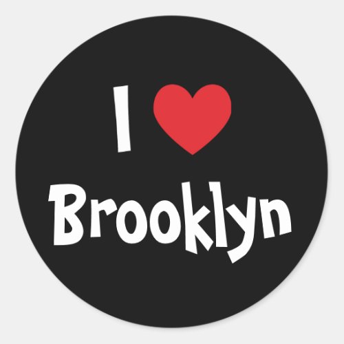 I Love Brooklyn Classic Round Sticker