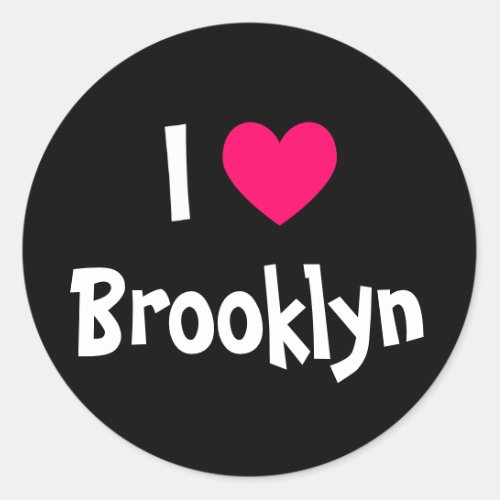 I Love Brooklyn Classic Round Sticker