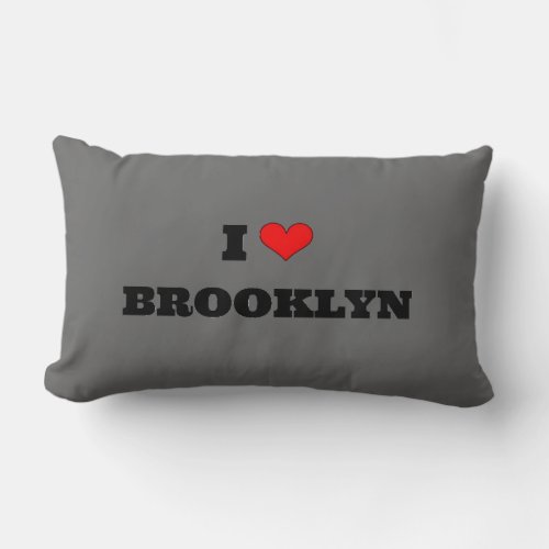 I Love Brooklyn Lumbar Pillow