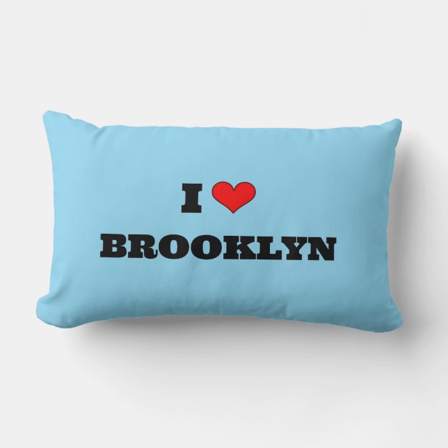 I Love Brooklyn Lumbar Pillow (Front)