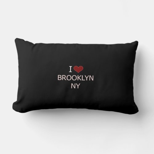I Love Brooklyn NY Lumbar Pillow