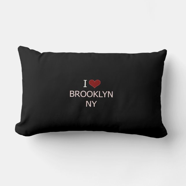 I Love Brooklyn, NY Lumbar Pillow (Front)