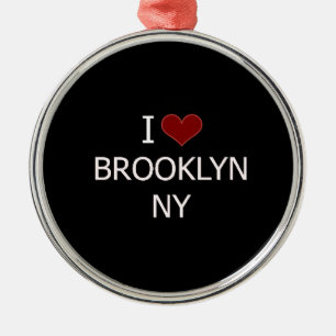 I Love Brooklyn, NY Metal Ornament