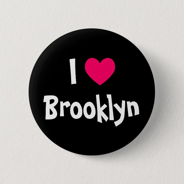 I Love Brooklyn Pinback Button (Front)