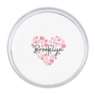 I love Brooklyn Silver Finish Lapel Pin