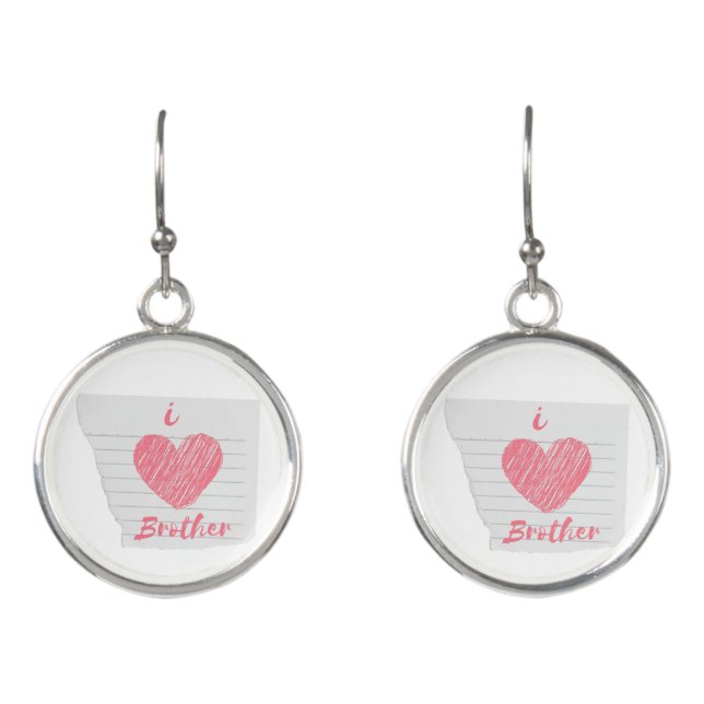 i love brother earrings (Front)