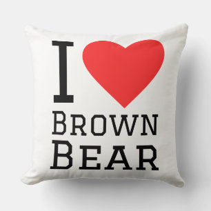 I love brown bears throw pillow