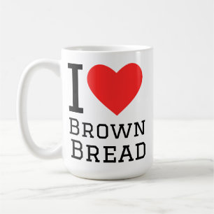 I love brown bread square sticker coffee mug