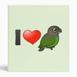 I Love Brown-headed Parrots Avery Signature Binder 8.5x11