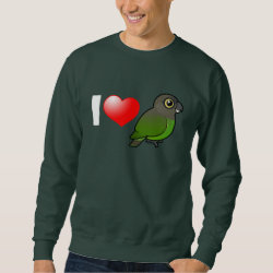 I Love Brown-headed Parrots Men's Basic Sweatshirt