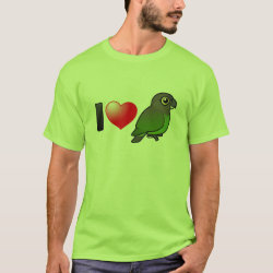 I Love Brown-headed Parrots Men's Basic T-Shirt