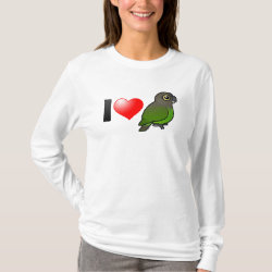I Love Brown-headed Parrots Women's Basic Long Sleeve T-Shirt