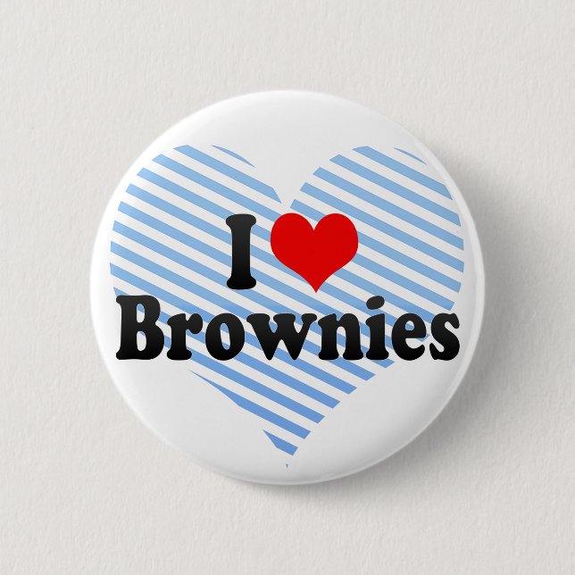 I Love Brownies Button (Front)