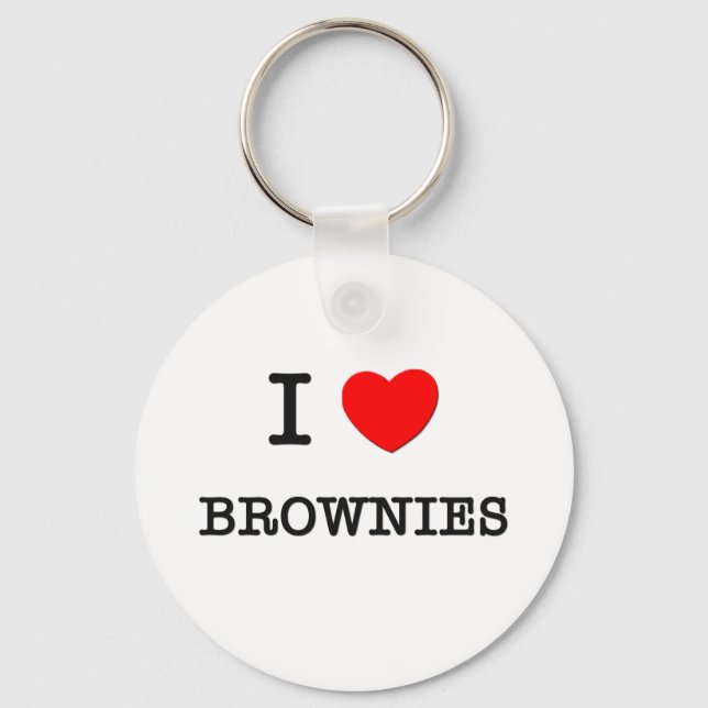 I Love BROWNIES ( food ) Keychain (Front)