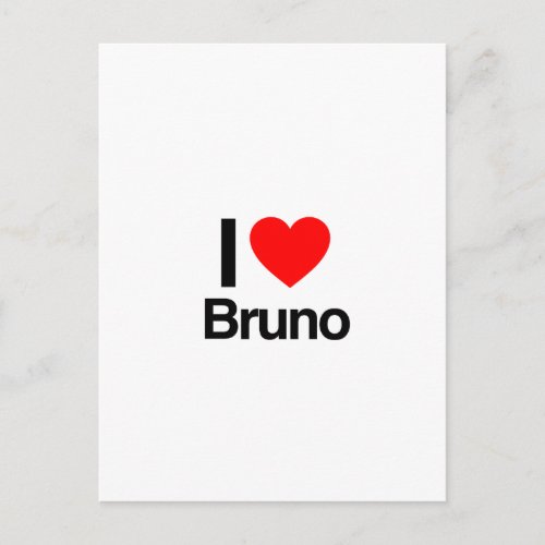 i love bruno postcard