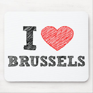 I Love Brussels Mouse Pad