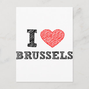 I Love Brussels Postcard