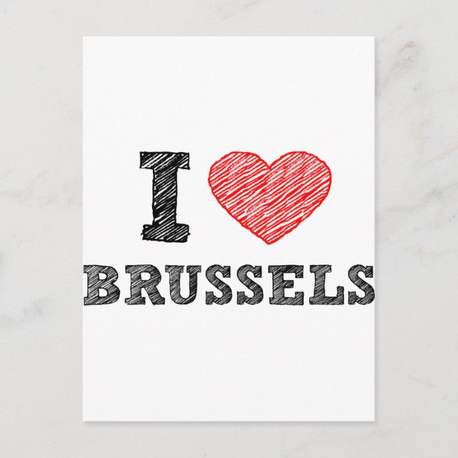 I Love Brussels Postcard (Front)