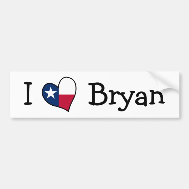 I Love Bryan Bumper Sticker (Front)