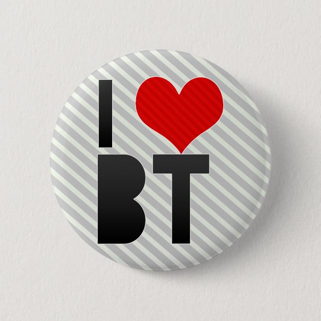 I Love BT Pinback Button (Front)