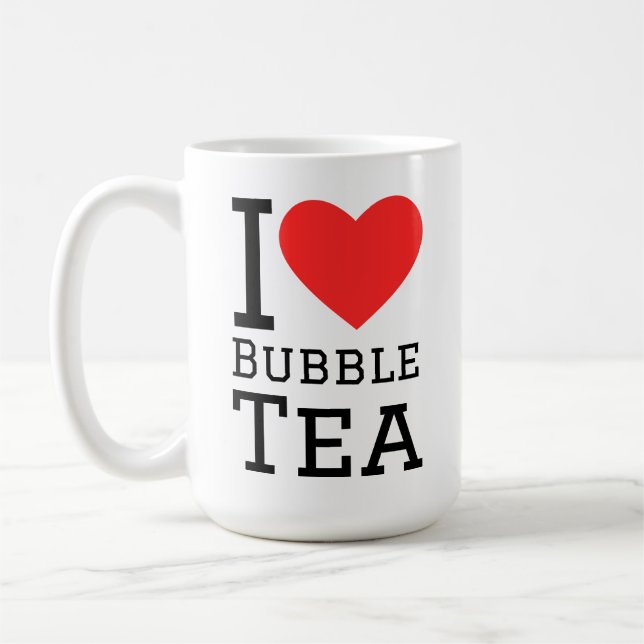 I love bubble tea coffee mug (Left)