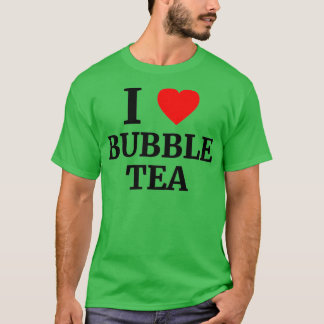 I Love Bubble Tea Heart T-Shirt