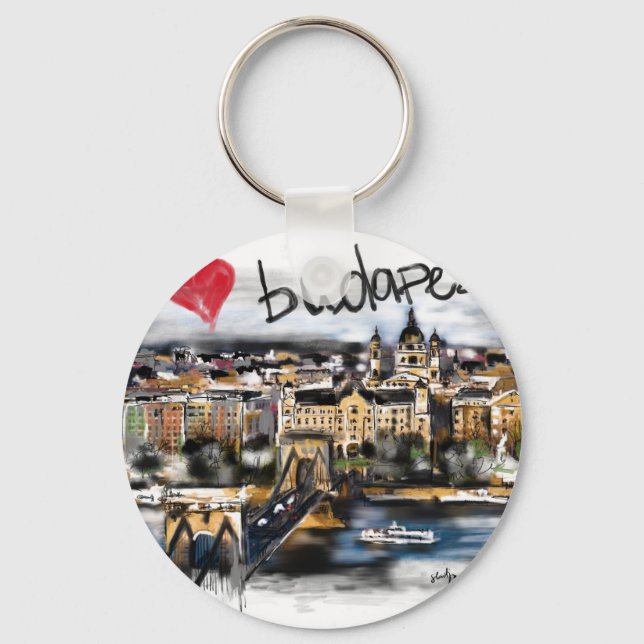 I love Budapest Keychain (Front)